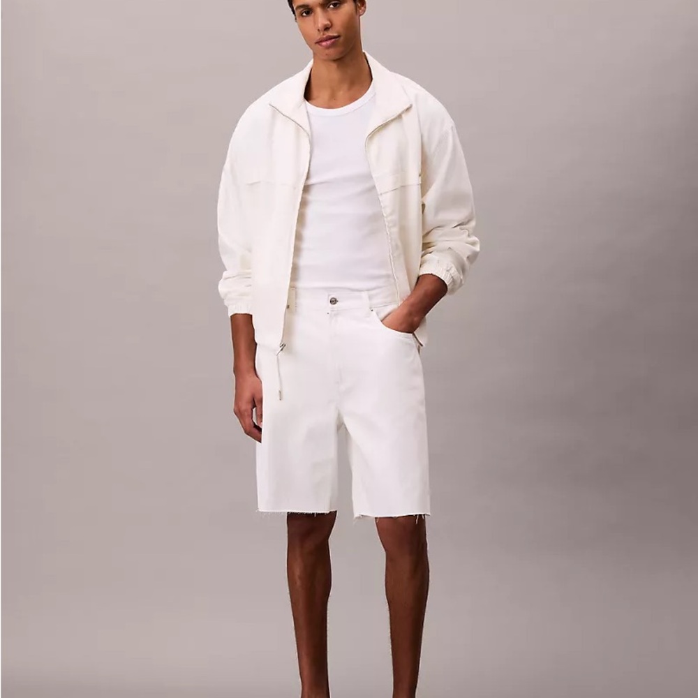Calvin Klein Men's‎ White Flat Front Shorts